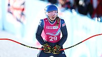 Sophie Foster bij de Super-G-wedstrijd