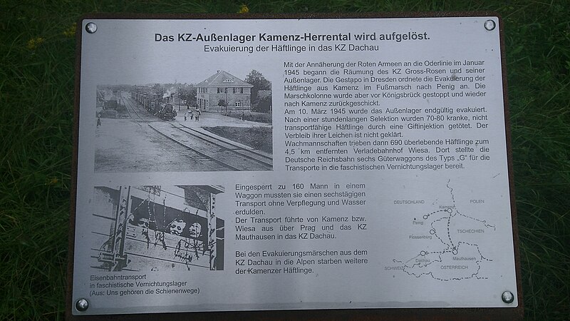 File:2023-07-30 KZ-Außenlager Kamenz-Herrental Gedenktafel Auflösung.jpg