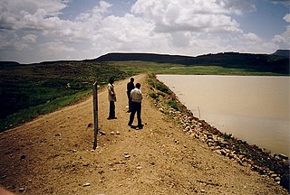 Gereb Mihiz Reservoir in the Tigray Region of Ethiopia