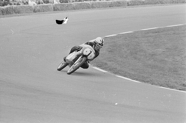 Nieto enroute to a victory at the 1971 50cc Dutch TT.