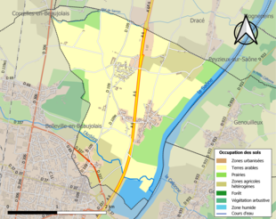 Kleurenkaart met landgebruik.