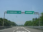 L'A26 au niveau d'Arona en direction du nord.
