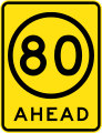 (R4-V108) 80 km/h Speed Limit Ahead (used in Victoria)