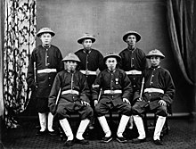 A group of Hong Kong native policemen in the late 19th century. A Group of Hong Kong Native Police.jpg