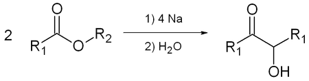 Reactieverloop van de acyloïnecondensatie