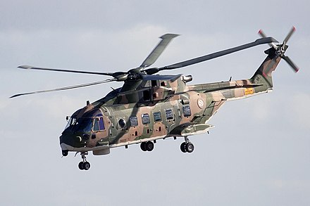 An AW101 helicopter