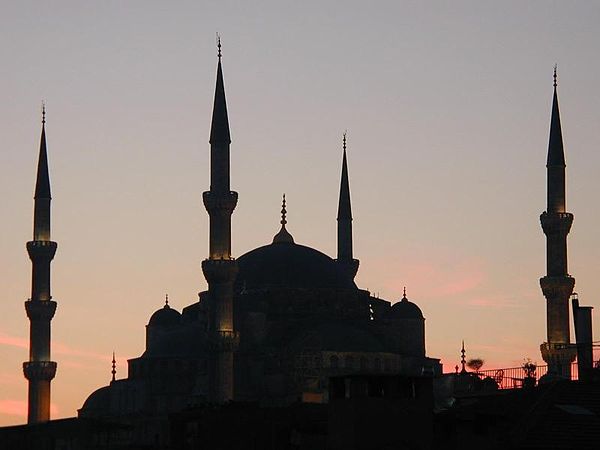 Sultan Ahmet Mosque at dusk