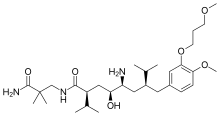 Aliskiren, the third-generation renin inhibitor Aliskiren.svg