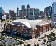 The event was held at the American Airlines Center in Dallas, Texas. American Airlines Center (6246886325) cropped.jpg