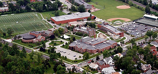 An aerial view of the Nichols School campus in Buffalo, N.Y., circa 2010.