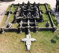 Mô hình thu nhỏ kiến trúc trung tâm của Angkor Wat