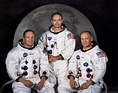 The Apollo 11 crew were honored by Marquette retiring the #11, although they were not related to the athletics program Apollo 11 Crew.jpg