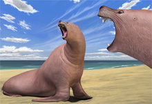 Life restoration of a pair Archaeodobenus restoration.PNG