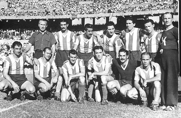 The Argentina team that beat Brazil 2–0 in the final