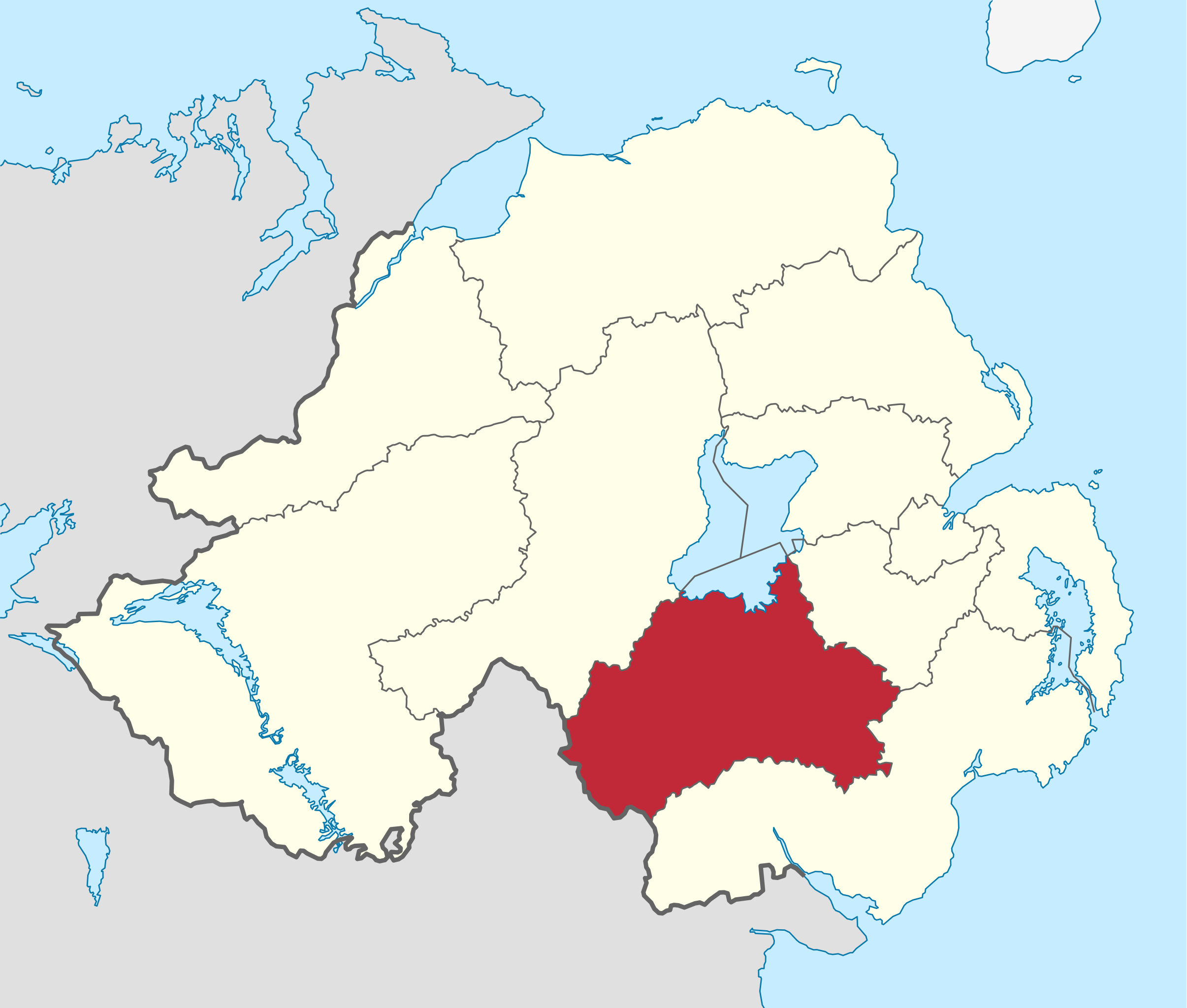 File:Armagh, Banbridge and Craigavon district in Northern Ireland