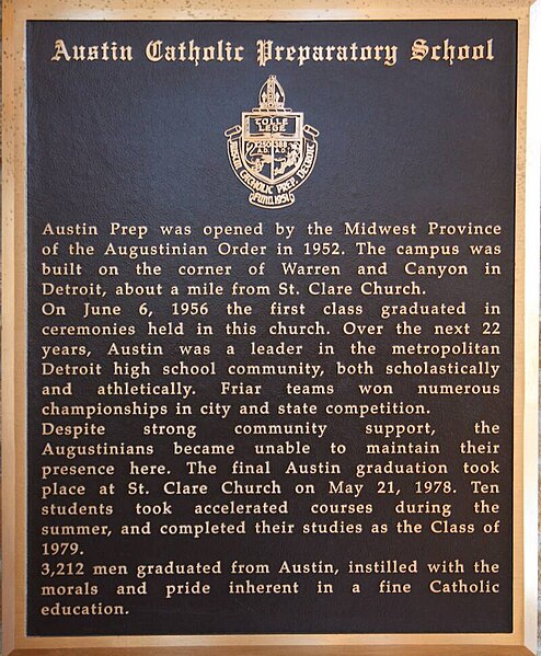 File:Austin Plaque, St. Clares.jpg