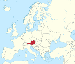 奧地利響歐洲嘅位置