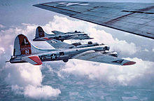 A B-17 with squadron code VE, denoting the 532d Bombardment Squadron of the 381st Bombardment Group (tail Triangle L) B-17s-532d Bombardment Squadron.jpg