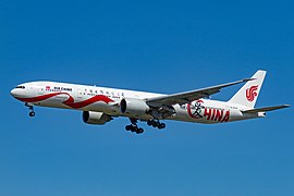 爱中国彩绘涂装的波音777-300ER