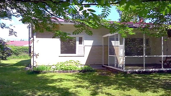 A backyard of house in Tampere, Finland