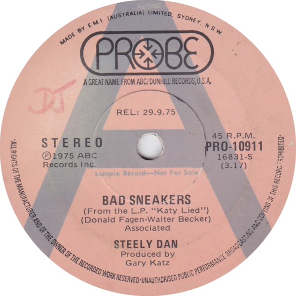 File:Bad Sneakers by Steely Dan Australian Australia vinyl.png