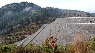 Le barrage de Vieux-Pré, février 2011.