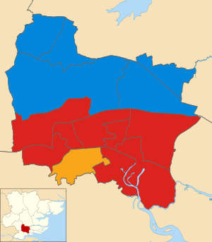 Карта местных выборов 1990 года в Базилдоне в Великобритании. svg 
