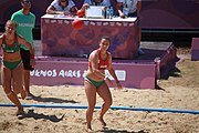 Deutsch: Beachhandball bei den Olympischen Jugendspielen 2018; Tag 4, 10. Oktober 2018; Mädchen, Vorrunde, Gruppe A - Ungarn-Chinese Taipei (Taiwan) 2:0 English: Beach handball at the 2018 Summer Youth Olympics at 10 October 2018 – Girls Preliminary Round Group A‎ – Hungary-Chinese Taipei 2:0