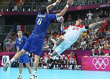 Блаженко Лацкович и Камель Алуини во время летних Олимпийских игр 2012 года. Jpg