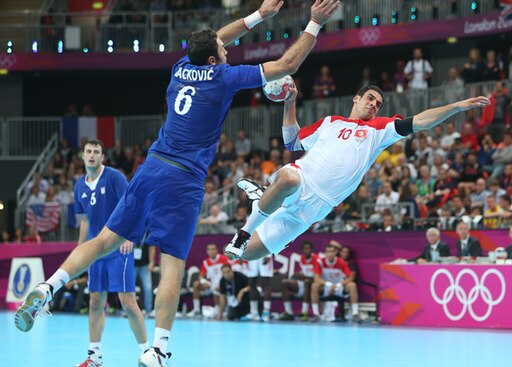 Blaženko Lacković and Kamel Alouini during the 2012 Summer Olympics