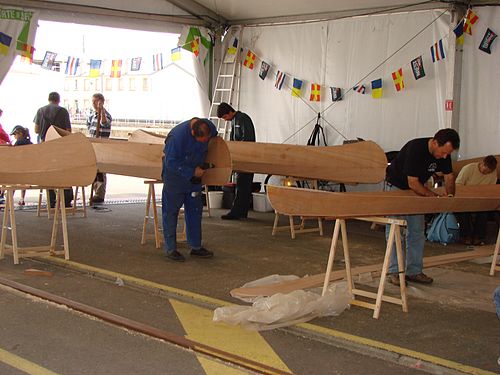 Boats being crafted Tonnerres de Brest 2012.