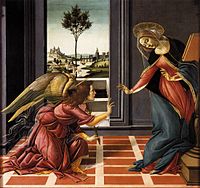 Cestello Annunciation, c. 1489-90, 150 x 156 cm, Uffizi, Florence