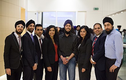 British Asian professionals at a networking event in the City of London
