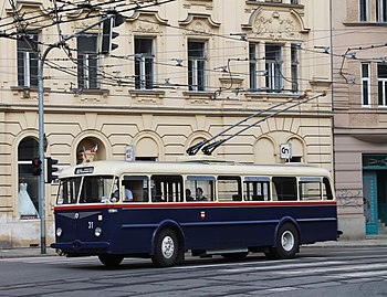 Trolejbus Škoda 7Tr č. 31 jezdil v Brně v letech 1954–1971, poté se stal prvním renovovaným trolejbusem ve sbírce TMB.