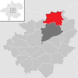 Poloha obce Buchkirchen v okrese Wels-vidiek (klikacia mapa)