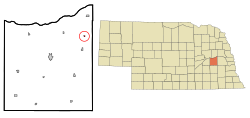 Butler County Nebraska Incorporated and Unincorporated areas Abie Highlighted.svg
