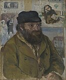 Porträt von Paul Cézanne . 1874. Öl auf Leinwand medium QS:P186,Q296955;P186,Q12321255,P518,Q861259 . 73 × 59,7 cm