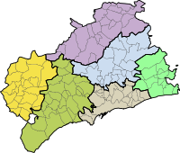 Mapa de les comarques del Camp de Tarragona