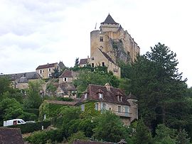 View of Castelnaud-la-Chapelle and its castle
