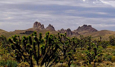 Castle Peaks in Mojave National Preserve Castlepeaksatmojave.jpg
