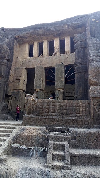 File:Cave 3 ( great chaitya) at kanheri caves.jpg