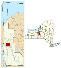 Lage in Cayuga County und New York