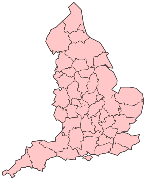 חלוקת אנגליה למחוזות טקסיים