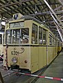 Straßenbahn-Triebwagen 6301 (Typ TF 50) für die BVG (West) mit Gaubschat-Aufbauten auf einem Fahrgestell von 1920, Baujahr 1950