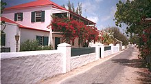 A street in Cockburn Town, the capital of the Turks and Caicos Islands Cockburn Town.jpg