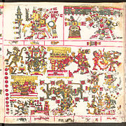 Tlauhcampa El Este (1a) Xipetótec (1b) Tlahuizcalpantecuhtli sosteniendo los cielos del Hemisferio del Este