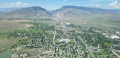 Cody, Cedar Mountain (left), Rattlesnake Mountain (right) Cody, Wyoming.jpg