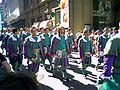 Procession in medieval costumes