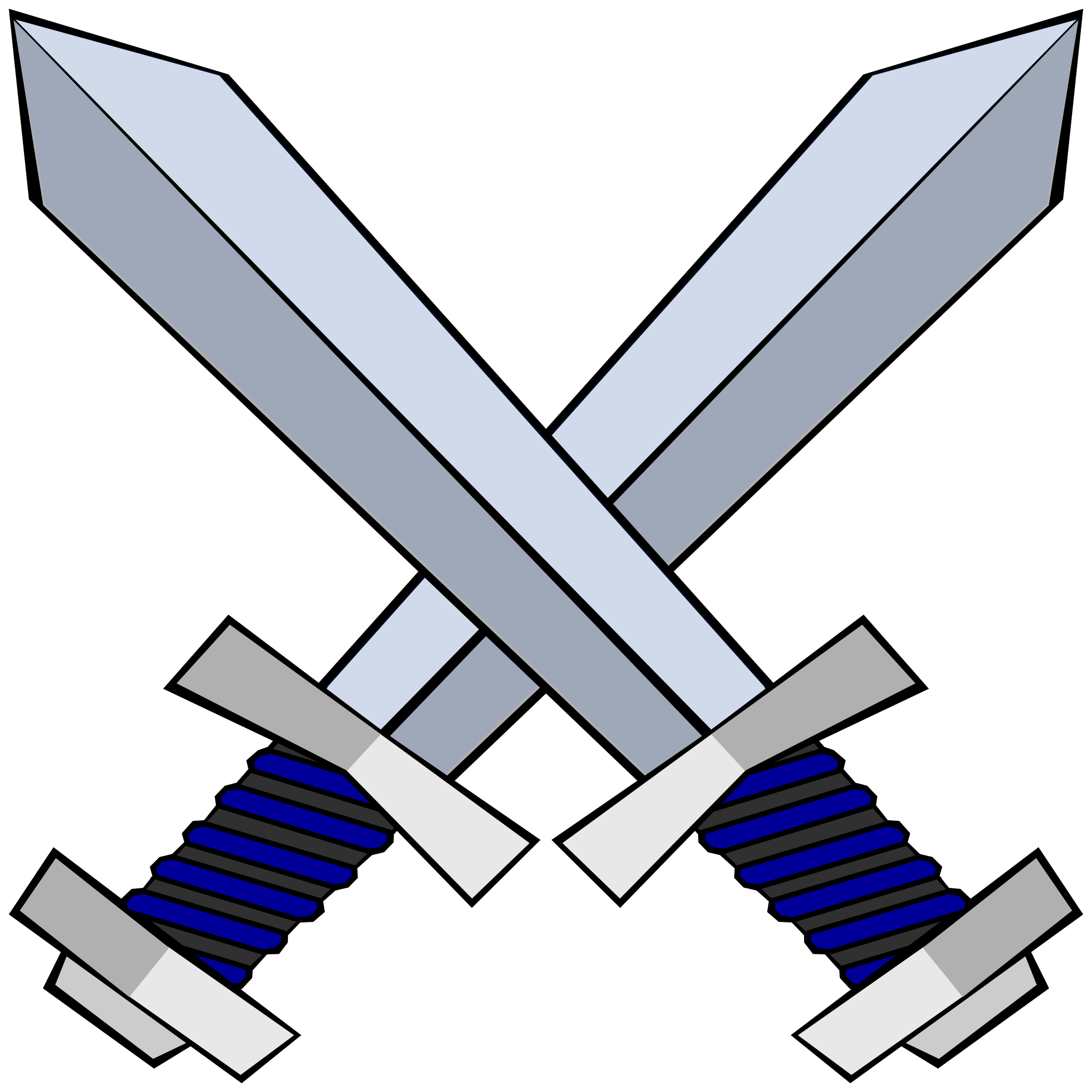 File:Crossed Swords - straight with knuckle bow and ricasso.svg - Wikimedia  Commons