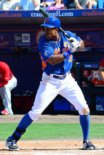 Granderson batting for the Mets in 2014